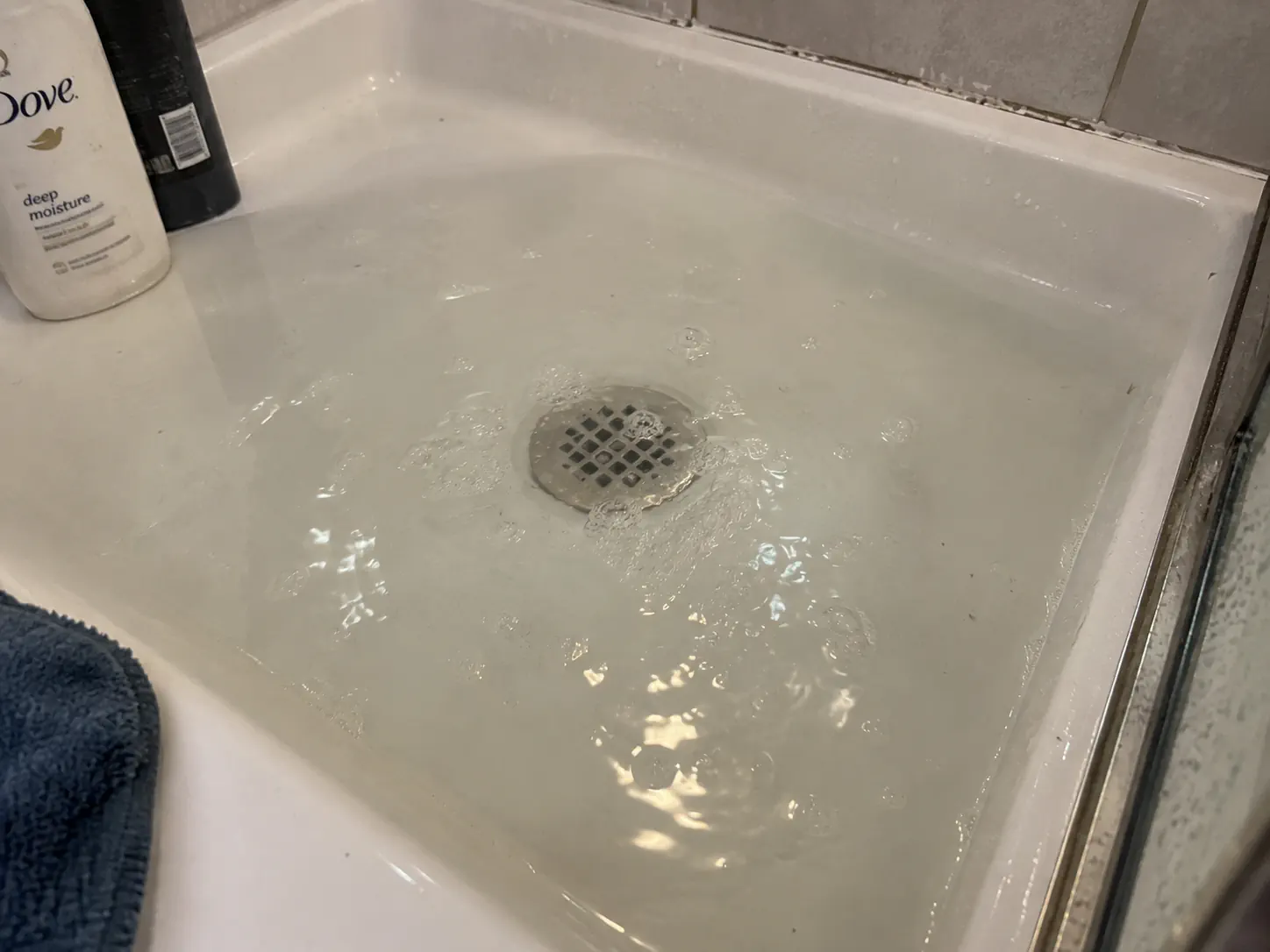 Slow or clogged drain with standing water in a Chandler Arizona home