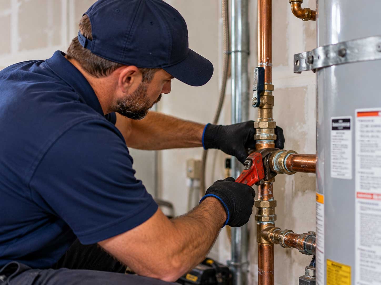 Chandler Plumbing technician performing an exterior residential water leak repair in Chandler Arizona
